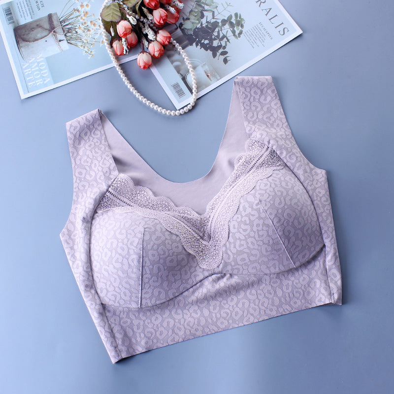 Thin Wireless Side Push Up Large Size Bra