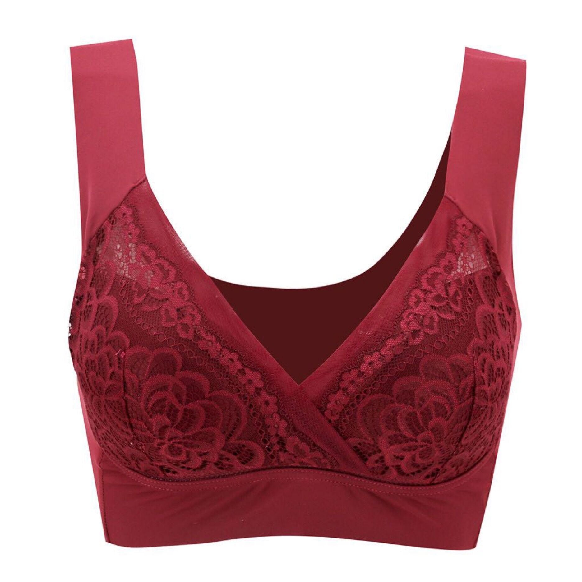 lace bra without steel ring without streak