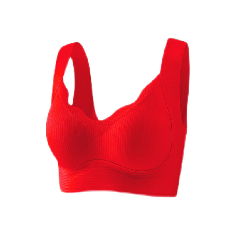 Fixed Cup Push-up Wireless Breathable Sports Tank Top Bra