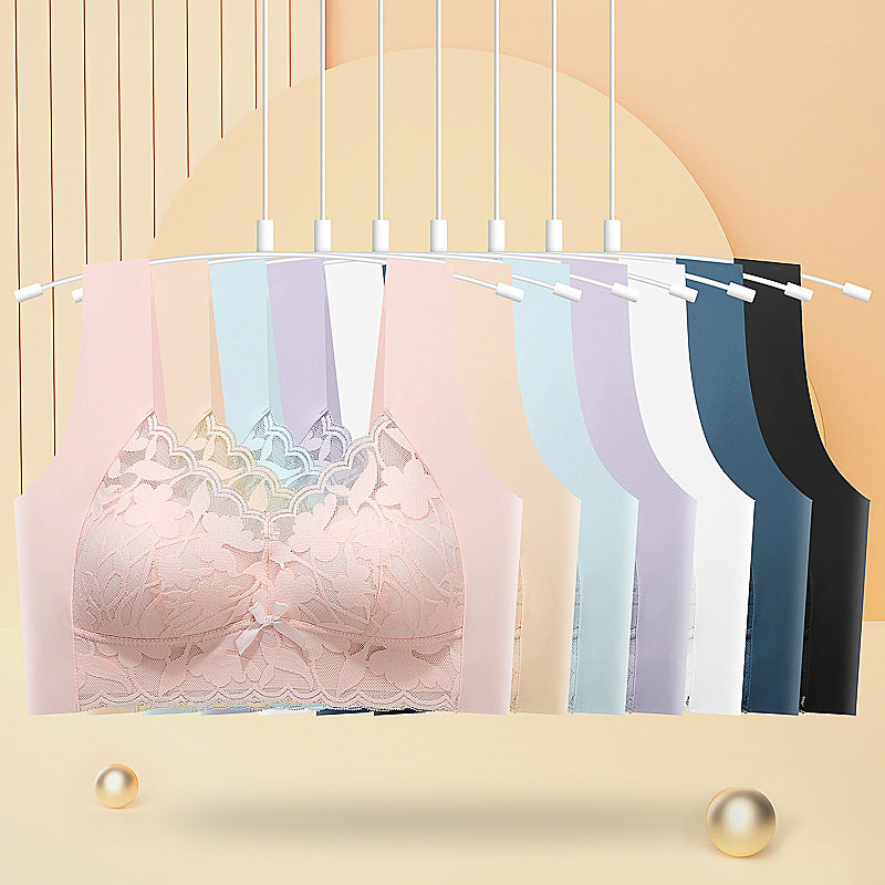 Ultra-thin Lace Comfortable Fixed Cup Anti-sagging Underwear
