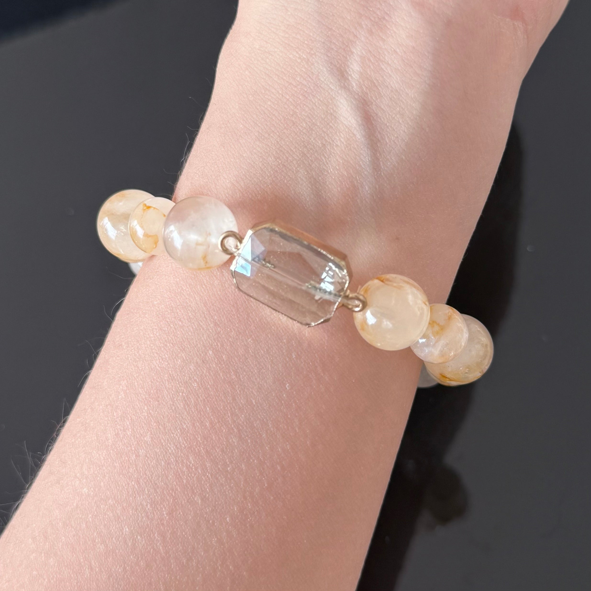 Leo Crystal Bracelet – Golden Rutilated Quartz for Wealth & Confidence