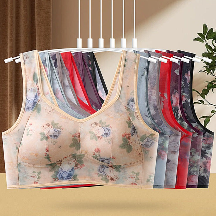 Women Ink Printing Vest Brassiere