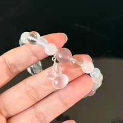 Cancer Crystal Bracelet – Rose Quartz, Aquamarine & Clear Quartz Healing Bracelet