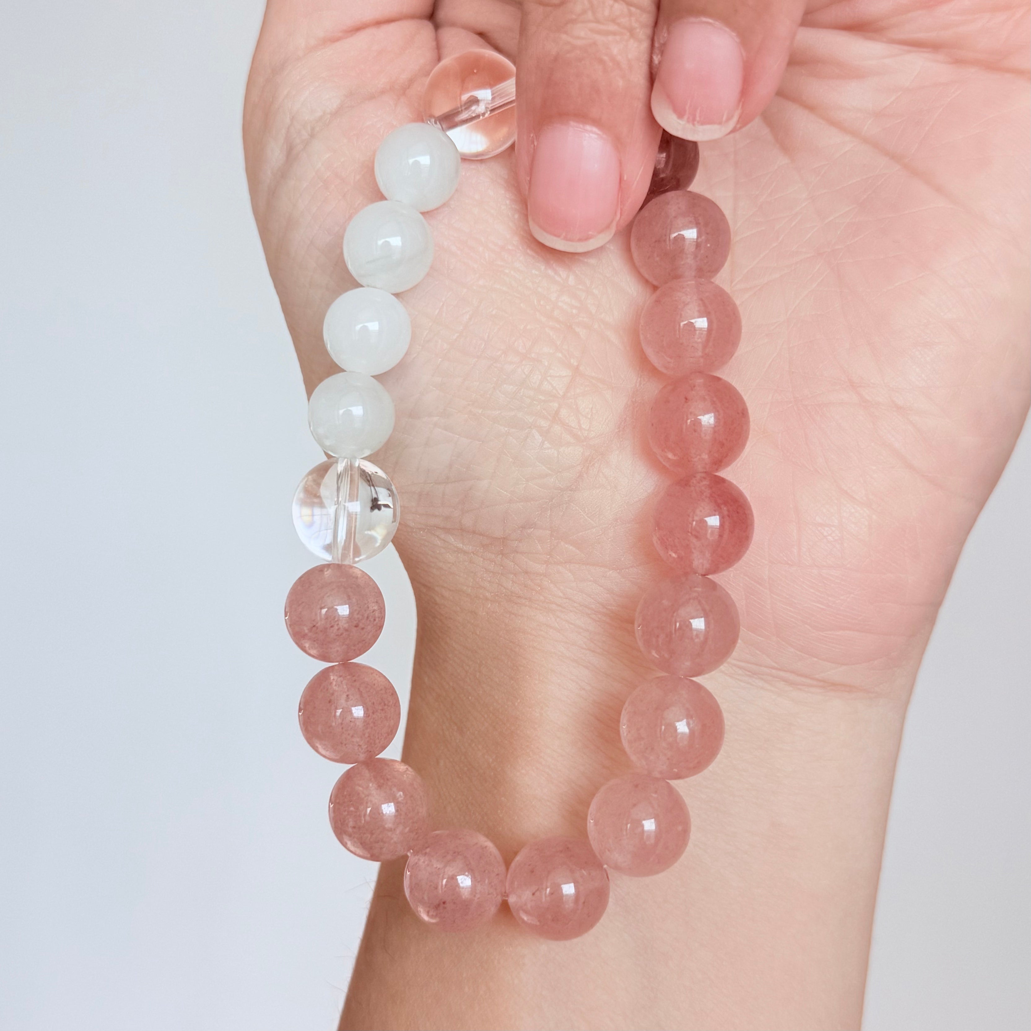 Strawberry Quartz & Aventurine Bracelet