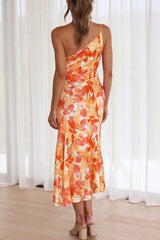 Elegant Floral Backless Oblique Collar Trumpet Mermaid Dresses(6 Colors)