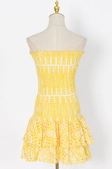 Casual Print Backless Strapless Sleeveless Dress Dresses
