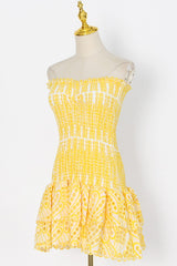 Casual Print Backless Strapless Sleeveless Dress Dresses