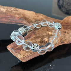 Pure Light Clear Quartz Zodiac Bracelet | Handmade Crystal Jewelry for Positive Vibes