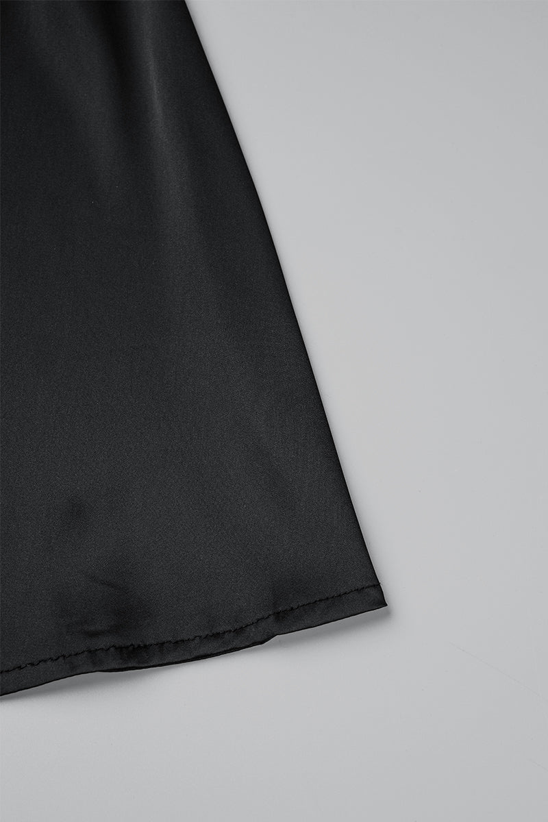 Solid Backless Square Collar Sling Dress Dresses
