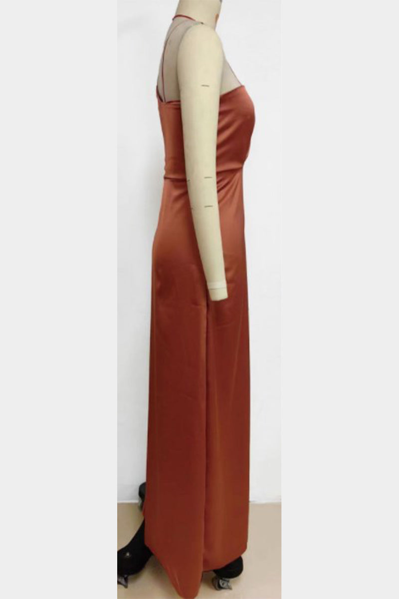 Solid Fold Oblique Collar One Step Skirt Dresses(5 Colors)