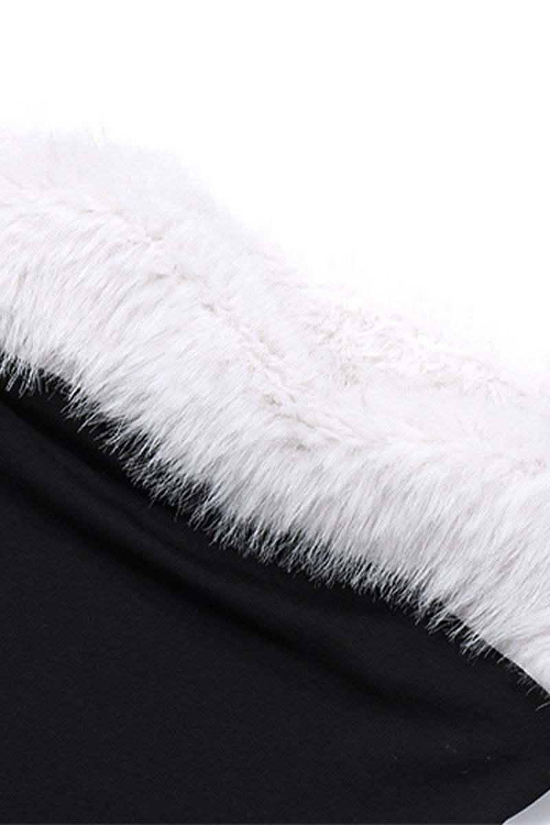 Solid Feathers Backless Contrast Strapless Irregular Dresses(Mainly Real Pictures)