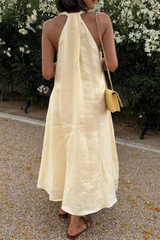 Pocket V Neck Sleeveless Dresses