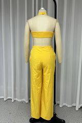 Daily Hollow Out Pocket Strapless Skinny Jumpsuits