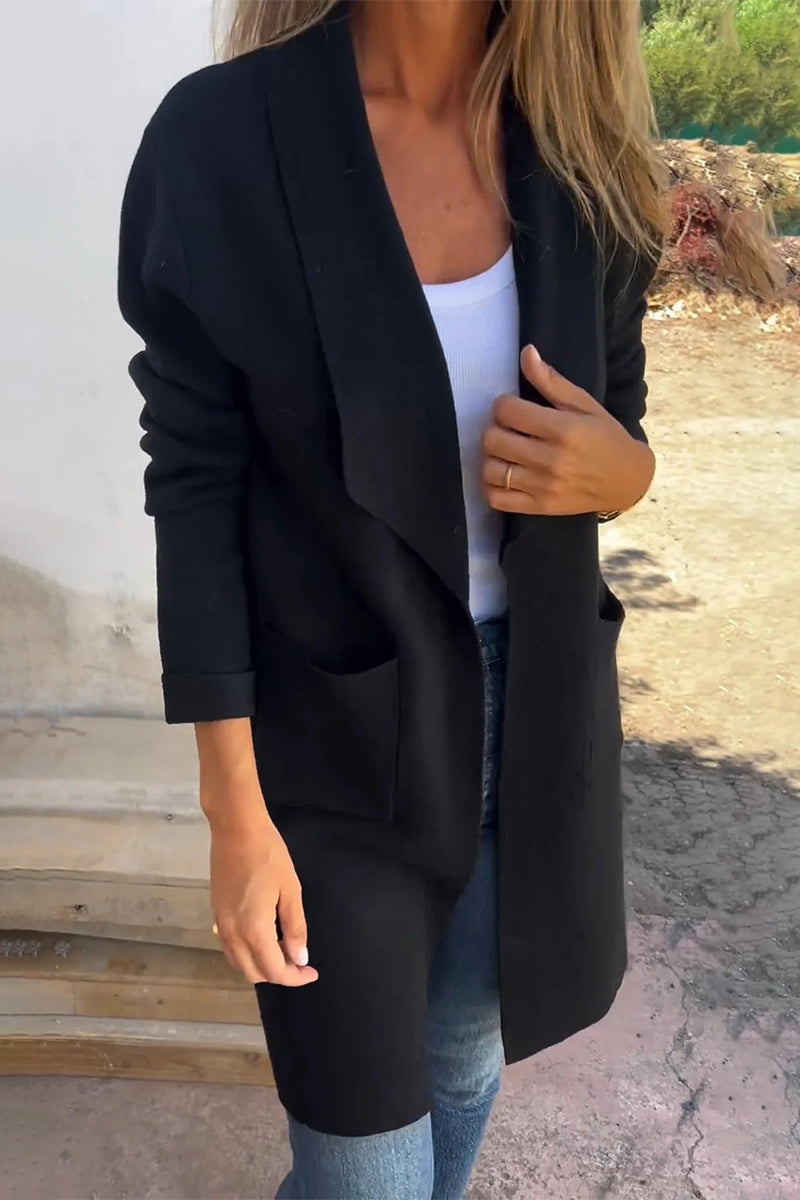 Pocket Turndown Collar Outerwear(5 Colors)