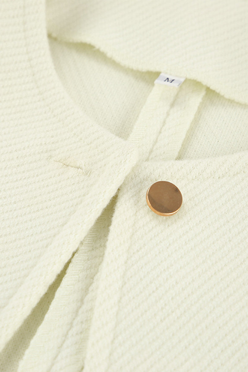 Buttons O Neck Outerwear