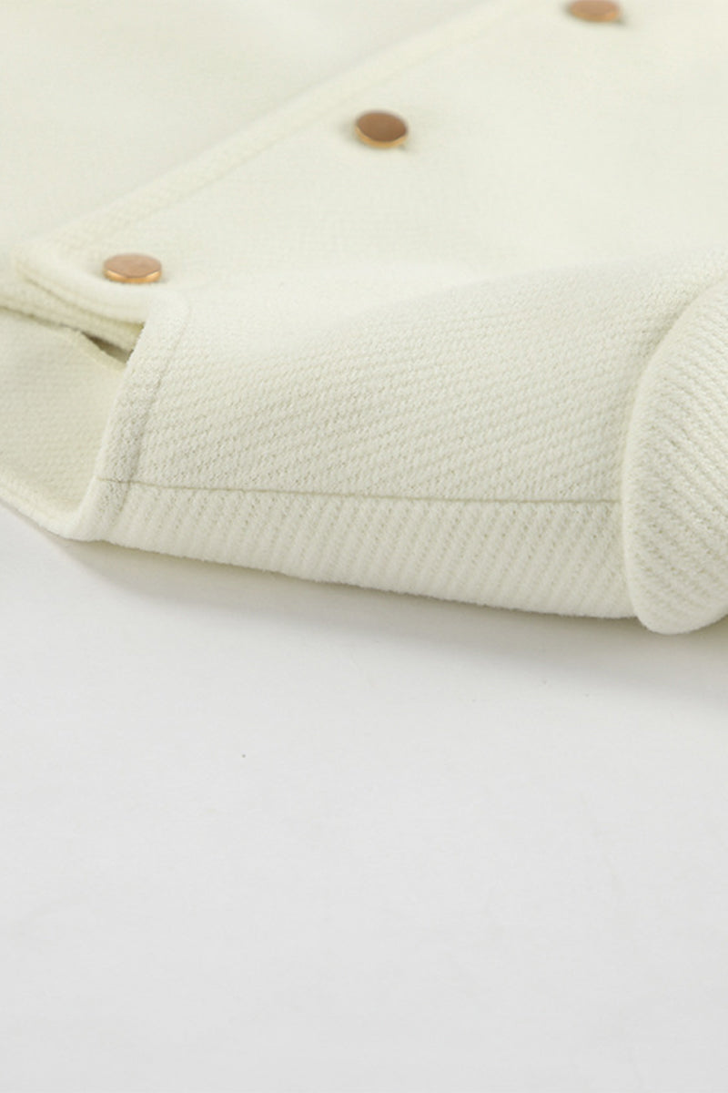 Buttons O Neck Outerwear