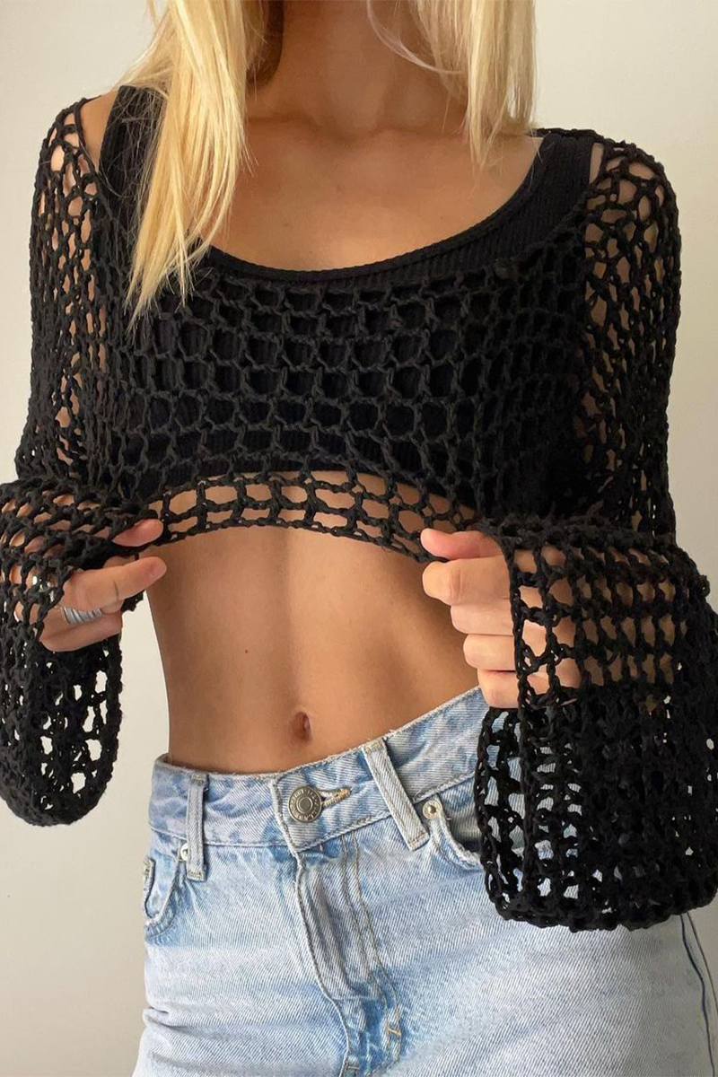 Hollow Out Irregular Off Shoulder Sweaters (17 Colors)