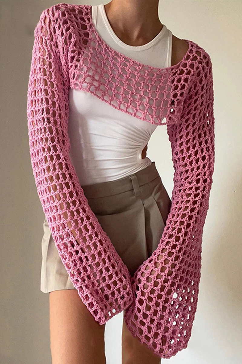 Hollow Out Irregular Off Shoulder Sweaters (17 Colors)