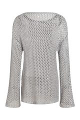 Solid Color Hollow Out O Neck Sweaters(5 Colors)