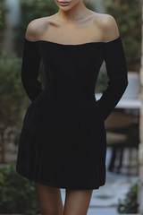 Rhinestone Decor Off Shoulder Princess Dresses