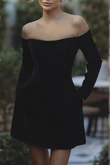 Rhinestone Decor Off Shoulder Princess Dresses