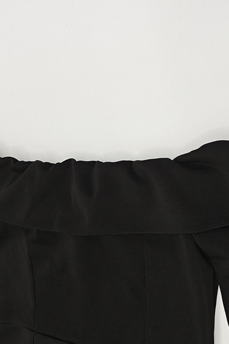 Patchwork Off Shoulder A Line Dresses(3 Colors)