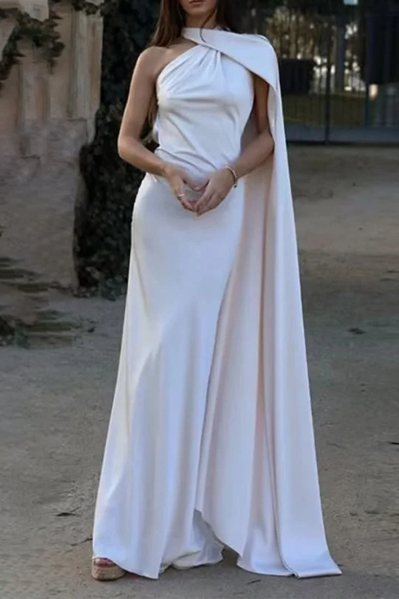 Irregular Halter Evening Dresses(4 Colors)