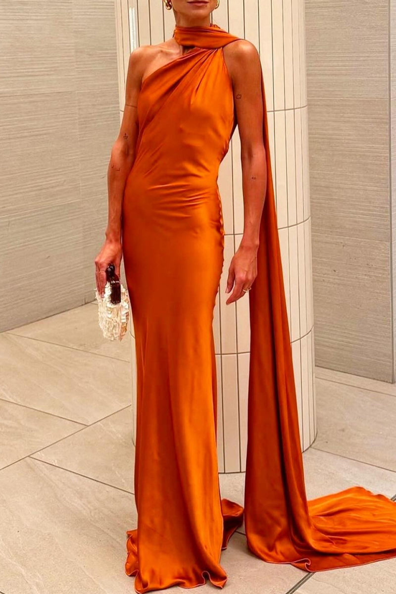 Irregular Halter Evening Dresses(4 Colors)