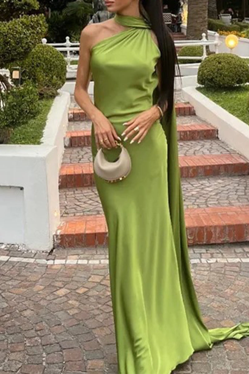 Irregular Halter Evening Dresses(4 Colors)