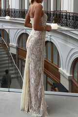 Solid Color Lace Strap Design Sleeveless Two Pieces