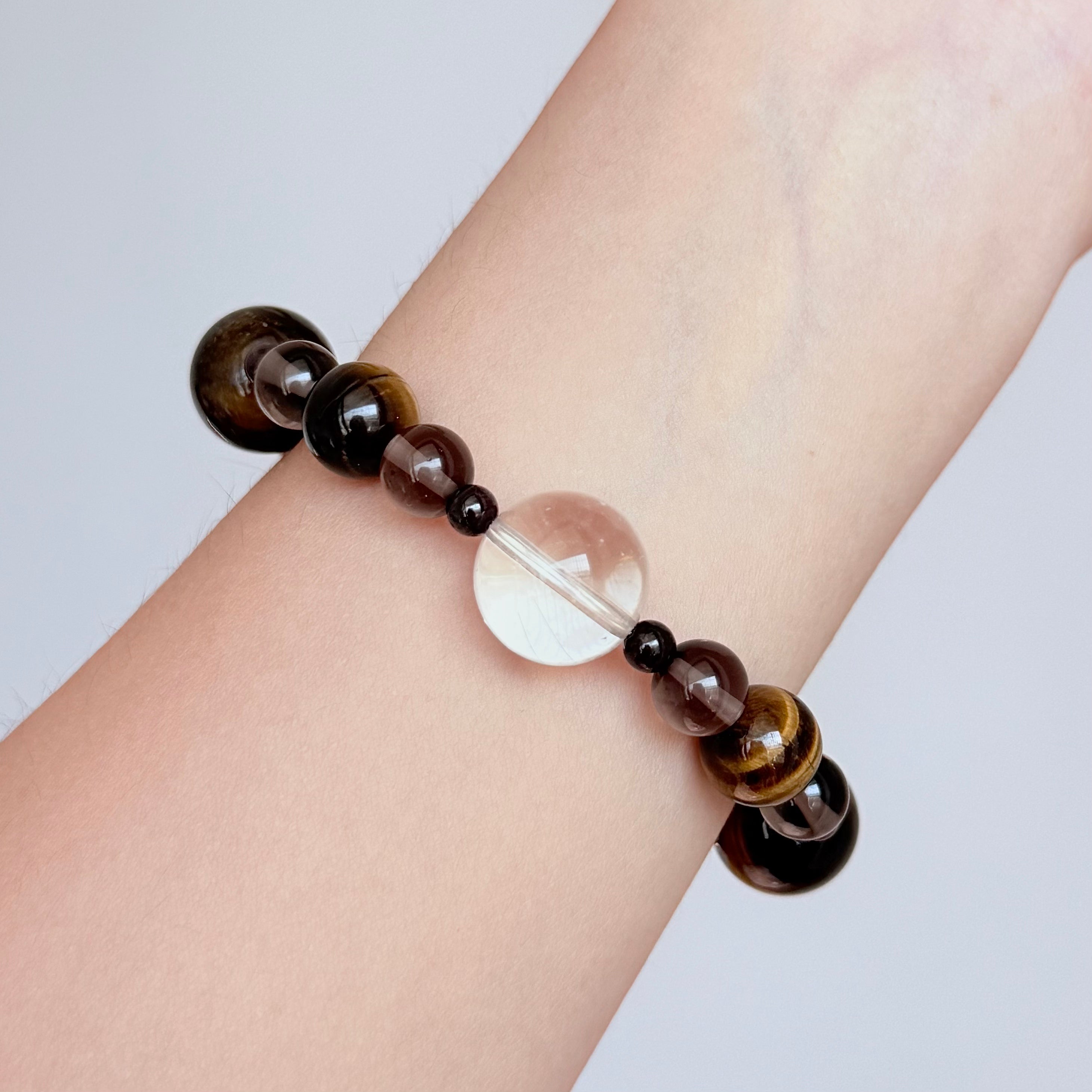 Tiger’s Eye & Smoky Quartz Protection Bracelet