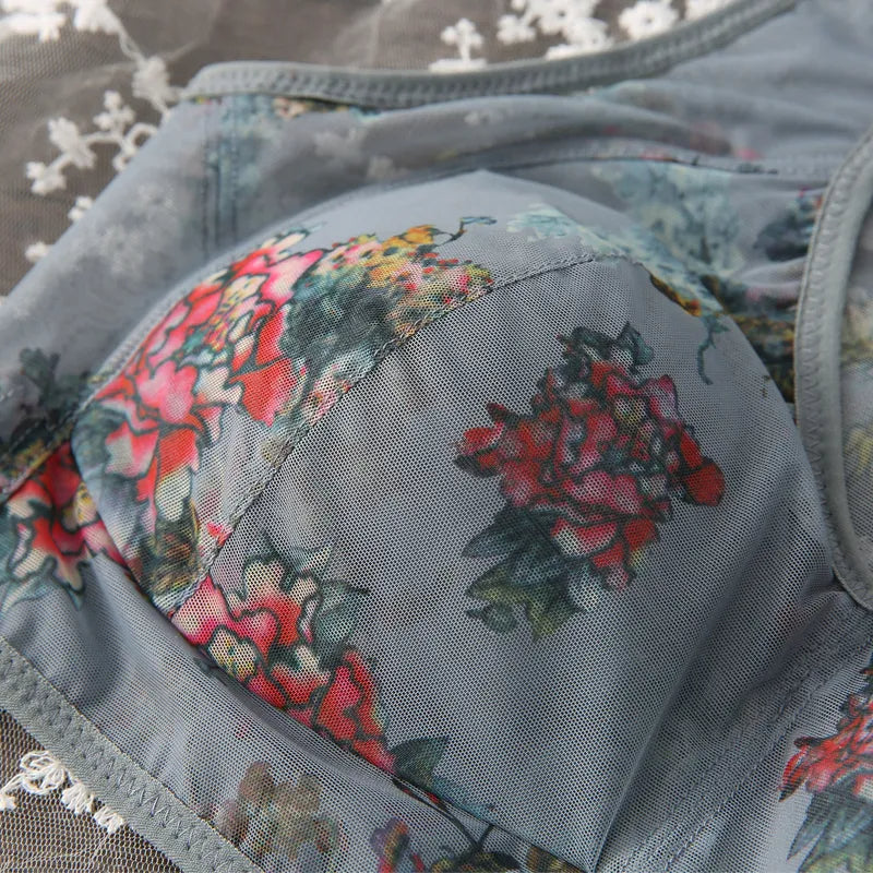 Women Ink Printing Vest Brassiere