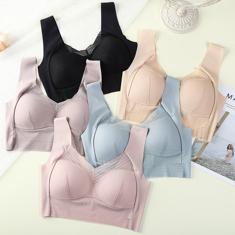 Lace Wide Shoulder Strap Beautiful Back Bra