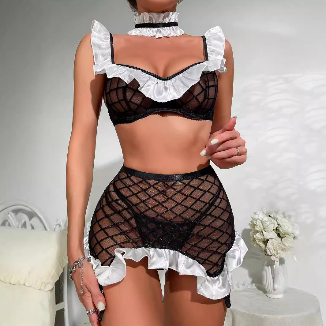 Nightclub Babe Role-playing Light See-Through Mesh Temptation Lingerie