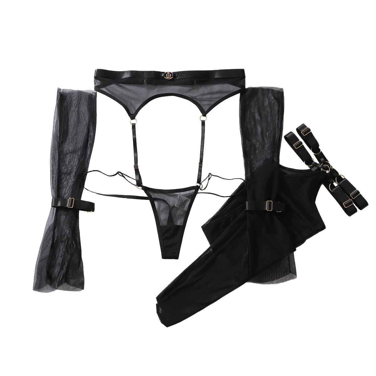 Sheer Mesh Hollow Out Slim Fit Thin Bodysuit