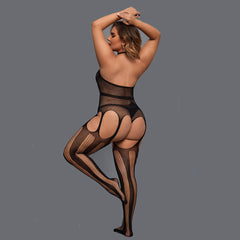 See-through Underwear Plus-Size Mesh Lingerie Erotic Bodysuit