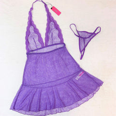 Lace Halter Chemise Lingerie Set - Sailor Saturn