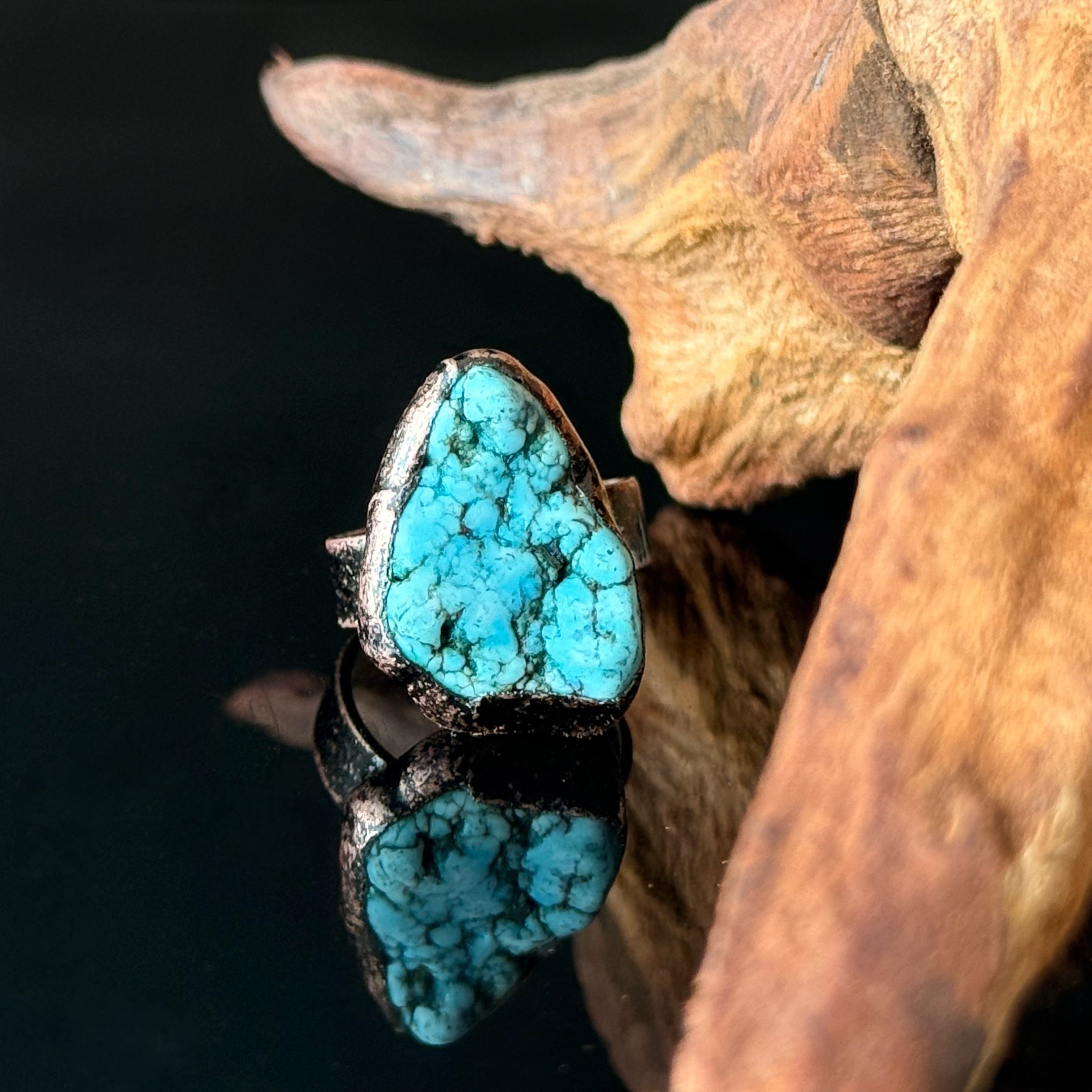 Natural Turquoise Statement Ring