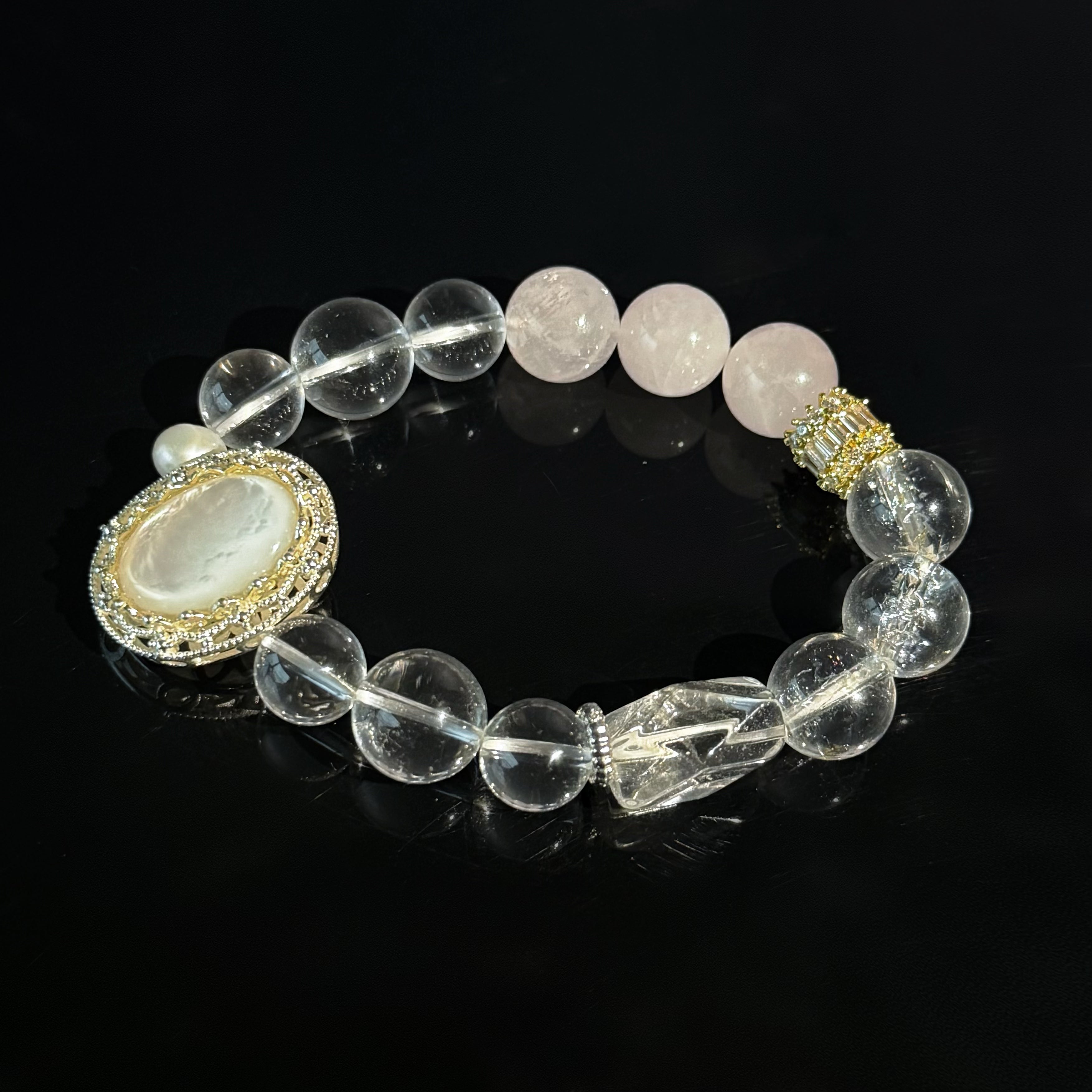 Love, Healing & Divine Protection Zodiac Crystal Bracelet for Libra & Pisces