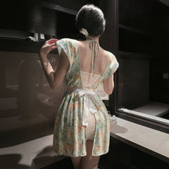 Vintage Printed Cosplay Cook Dress