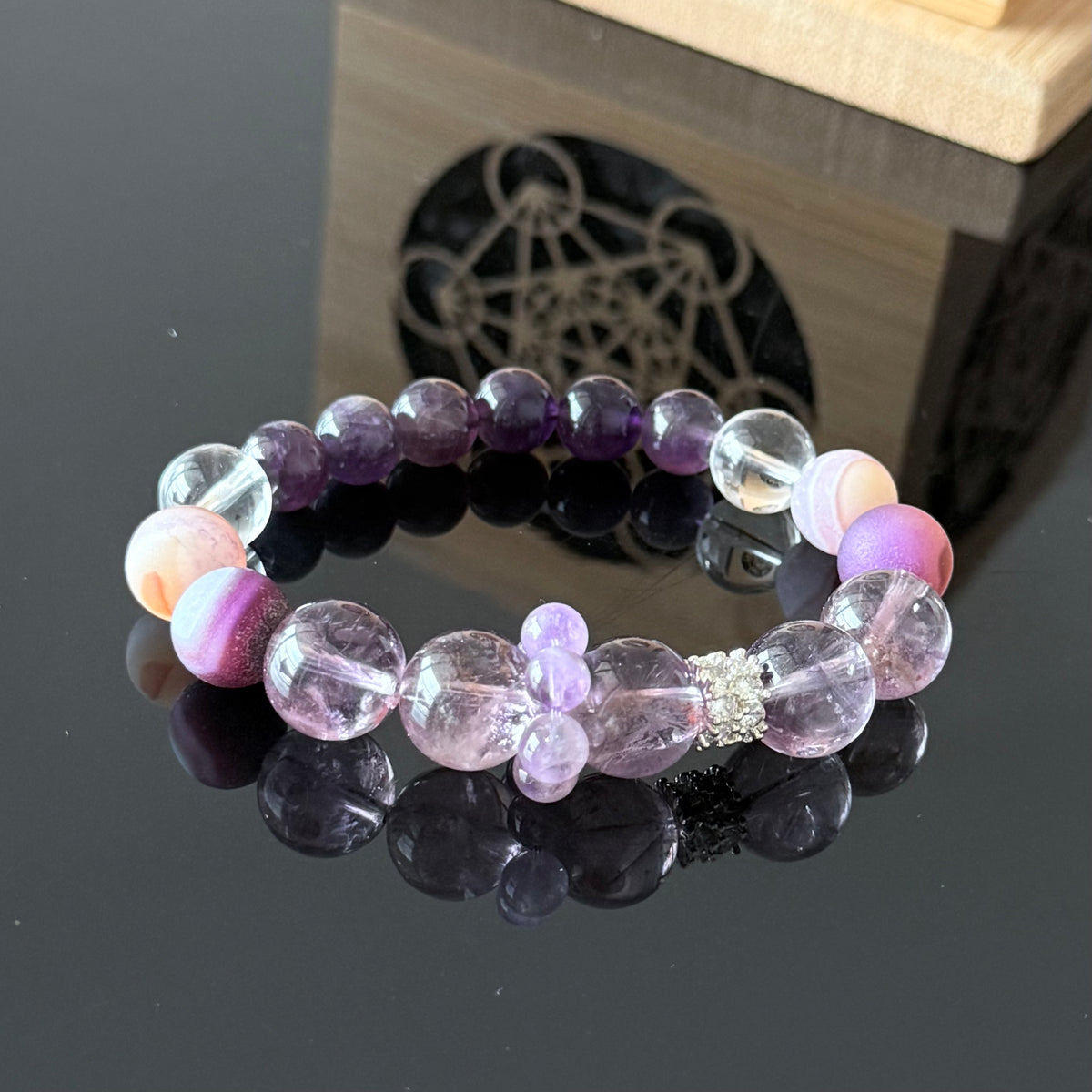 Amethyst & Lavender Crystal Healing Bracelet