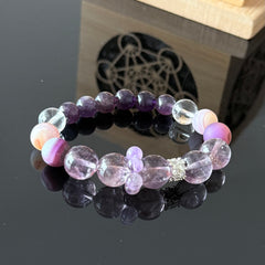 Amethyst & Lavender Crystal Healing Bracelet