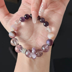 Amethyst & Lavender Crystal Healing Bracelet
