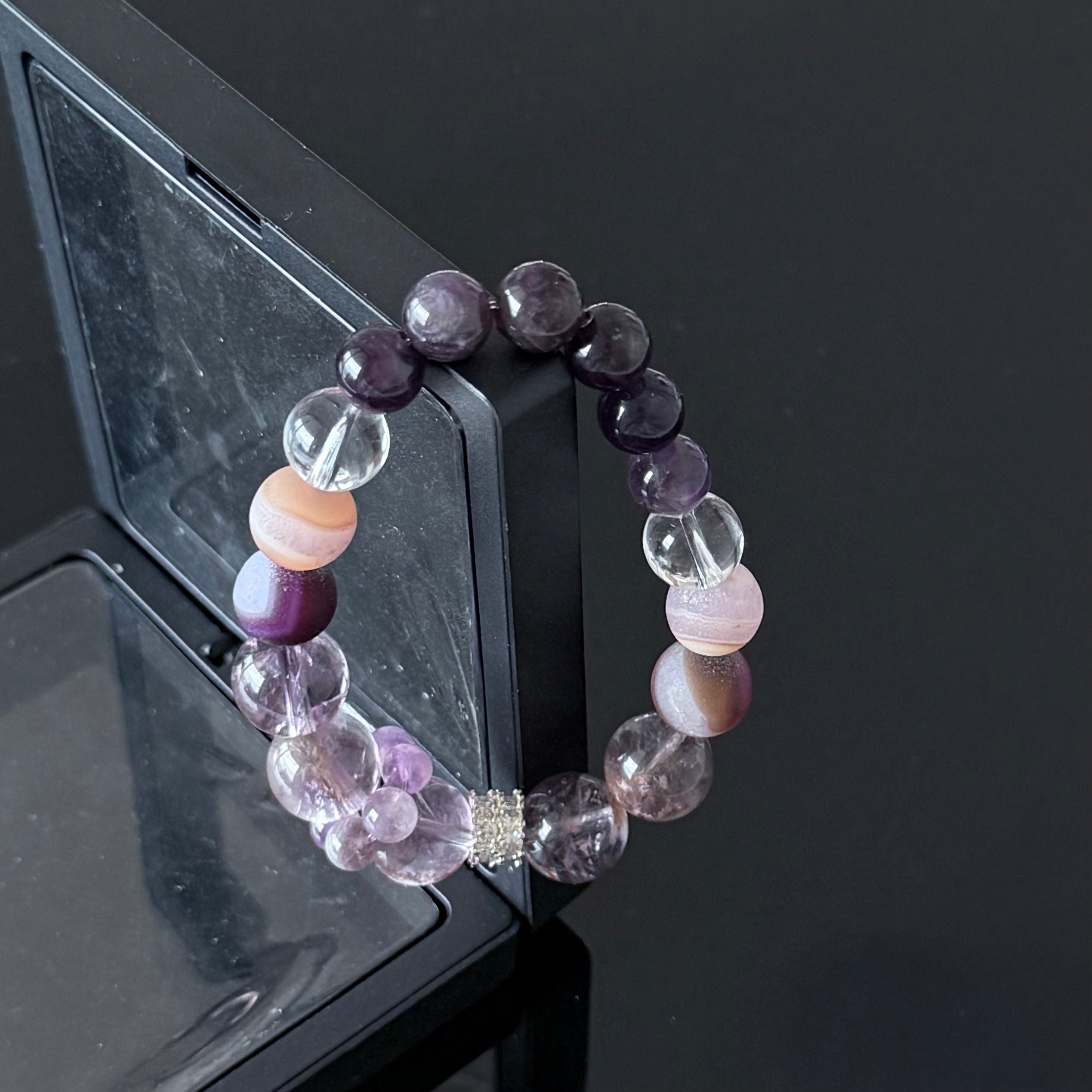 Amethyst & Lavender Crystal Healing Bracelet