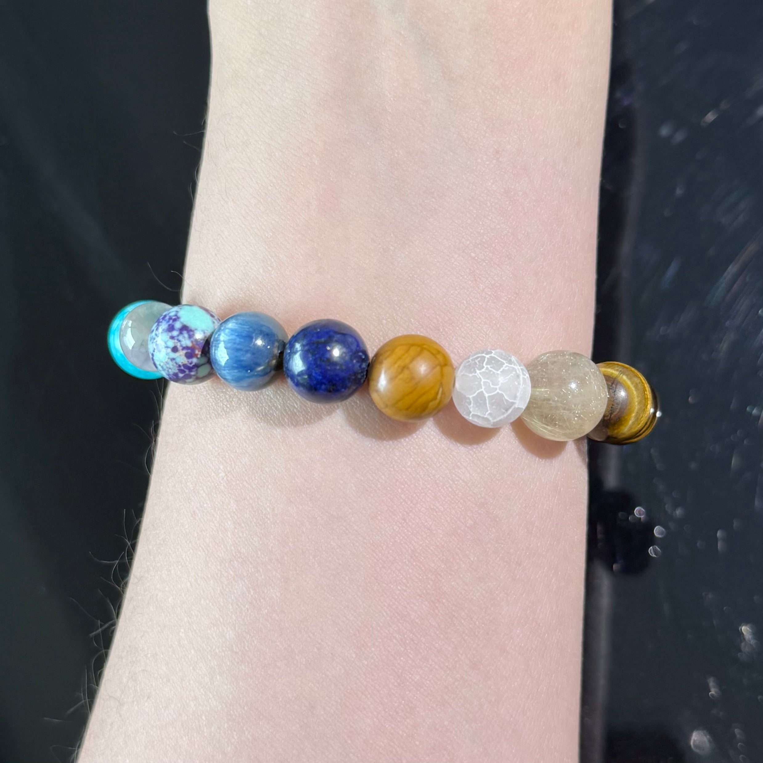 Gemini Zodiac Crystal Bracelet – Multi Stone Balance & Communication Energy Bracelet