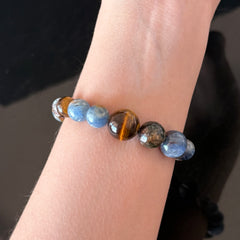 Leo Zodiac Crystal Bracelet – Tiger’s Eye Multi-Stone Energy & Confidence Bracelet