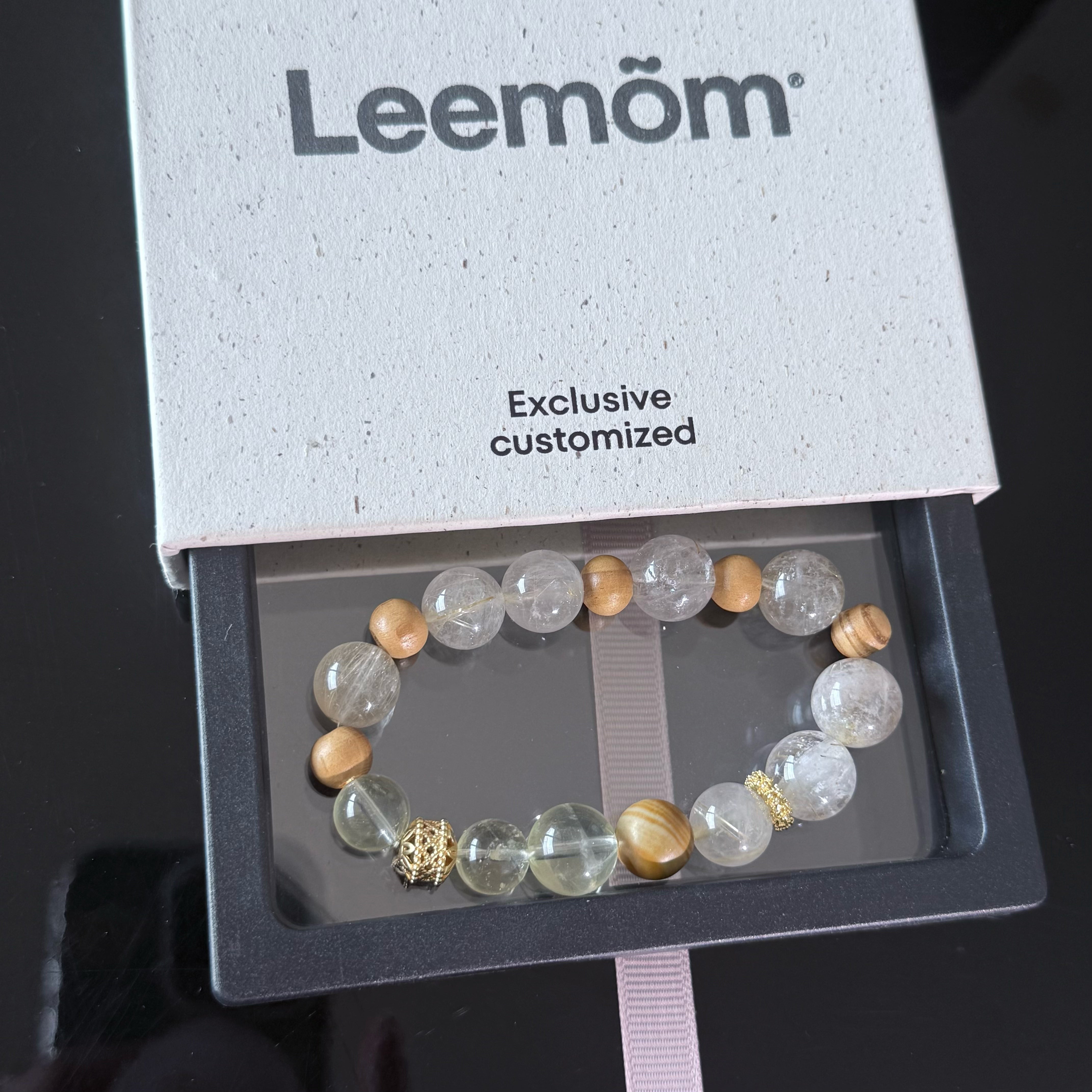 Clear & Rutilated Quartz Bracelet for Taurus