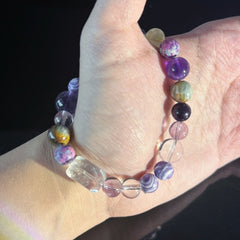 Aquarius Crystal Bracelet – Amethyst, Clear Quartz & Healing Stones
