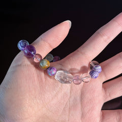 Aquarius Crystal Bracelet – Amethyst, Clear Quartz & Healing Stones