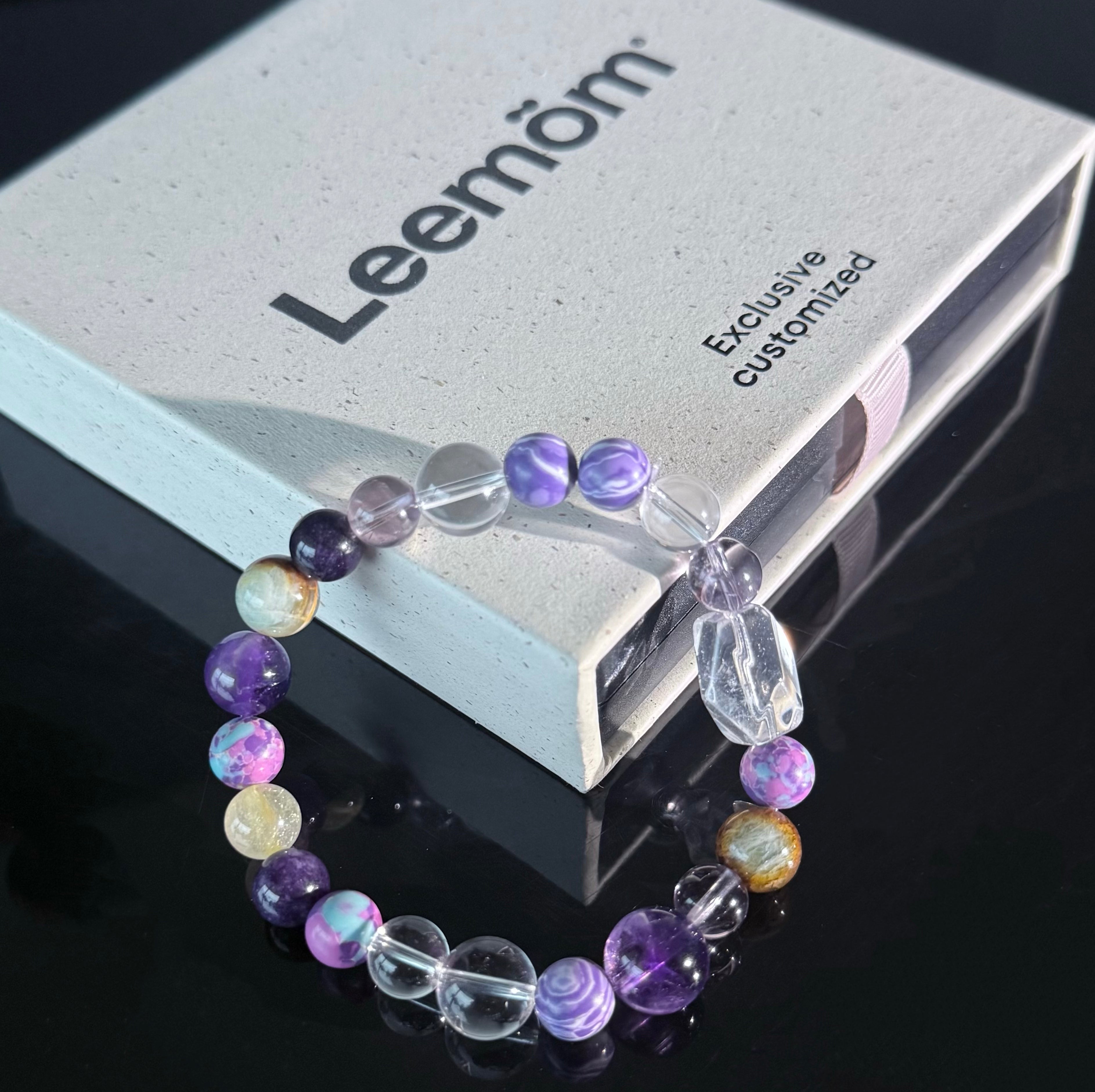 Aquarius Crystal Bracelet – Amethyst, Clear Quartz & Healing Stones